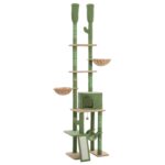 Deckenspanner Kratzbaum für Katzen Kletterbaum Spielplatz mit Sisalstämmen Natürlich und Robust-3