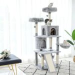 Katzenbaum Kratzbaum Hoch 160cm mit Plattformen für große Katzen-3