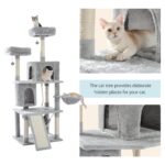 Katzenbaum Kratzbaum Hoch 160cm mit Plattformen für große Katzen-5