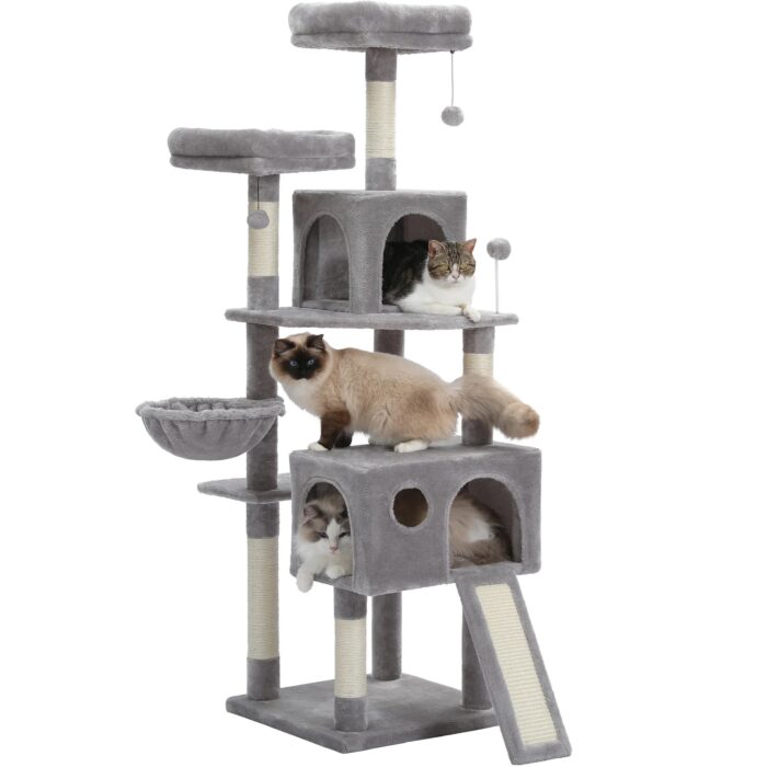 Katzenbaum mit Mehreren Höhlen Kratzbaum für Große Katzen-4