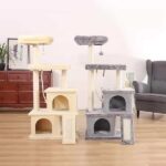 Katzenkratzbaum 130cm: Großes Kletterparadies für neugierige Katzen – robust, stabil & langlebig-5