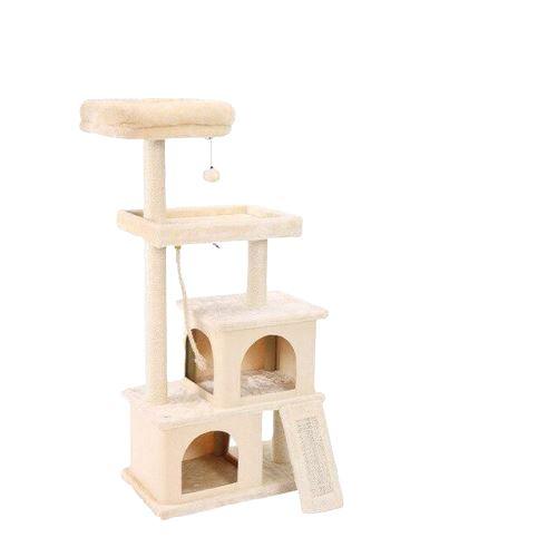 Katzenkratzbaum 130cm: Großes Kletterparadies für neugierige Katzen – robust, stabil & langlebig