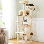 Katzenkratzbaum Groß - Spielparadies für Katzen mit vielen Ebenen zum Klettern und Toben