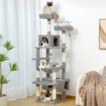 Katzenkratzbaum Groß - Spielparadies für Katzen mit vielen Ebenen zum Klettern und Toben-3