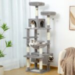 Katzenkratzbaum Groß - Spielparadies für Katzen mit vielen Ebenen zum Klettern und Toben-4