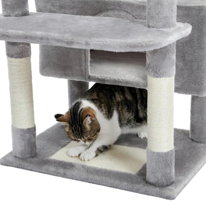 Katzenkratzbaum Groß - Spielparadies für Katzen mit vielen Ebenen zum Klettern und Toben-7