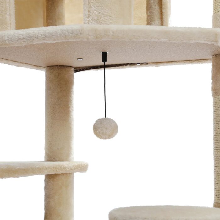 Katzenkratzbaum Groß - Spielparadies für Katzen mit vielen Ebenen zum Klettern und Toben-9