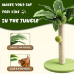 Katzenkratzbaum in Palmenform Kleiner Kletterbaum für Katzen mit Sisalstämmen und Liegeflächen-2