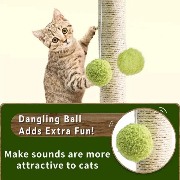 Katzenkratzbaum in Palmenform Kleiner Kletterbaum für Katzen mit Sisalstämmen und Liegeflächen-5