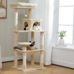 Katzenkratzbaum mit Hängematte Kletterbaum Spielplatz für Katzenmöbel mit Sisalstämmen
