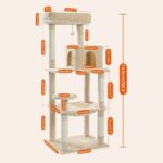 Katzenkratzbaum mit Hängematte Kletterbaum Spielplatz für Katzenmöbel mit Sisalstämmen-3