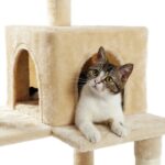Katzenkratzbaum mit Hängematte Kletterbaum Spielplatz für Katzenmöbel mit Sisalstämmen-8