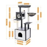 Katzenkratzbaum mit integrierter Katzentoilette: Multifunktionaler Spielplatz & ruhiger Rückzugsort für Ihre Katze-2