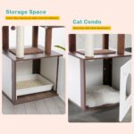 Katzenkratzbaum mit integrierter Katzentoilette: Multifunktionaler Spielplatz & ruhiger Rückzugsort für Ihre Katze-3