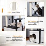 Katzenkratzbaum mit integrierter Katzentoilette: Multifunktionaler Spielplatz & ruhiger Rückzugsort für Ihre Katze-6