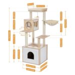 Katzenkratzbaum mit integrierter Katzentoilette: Multifunktionaler Spielplatz & ruhiger Rückzugsort für Ihre Katze-9