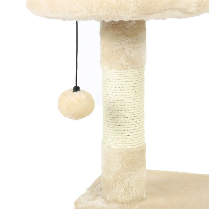 Katzenkratzbaum mit Kratzfläche für Wohnungskatzen zum Klettern, Spielen und Krallenwetzen-8