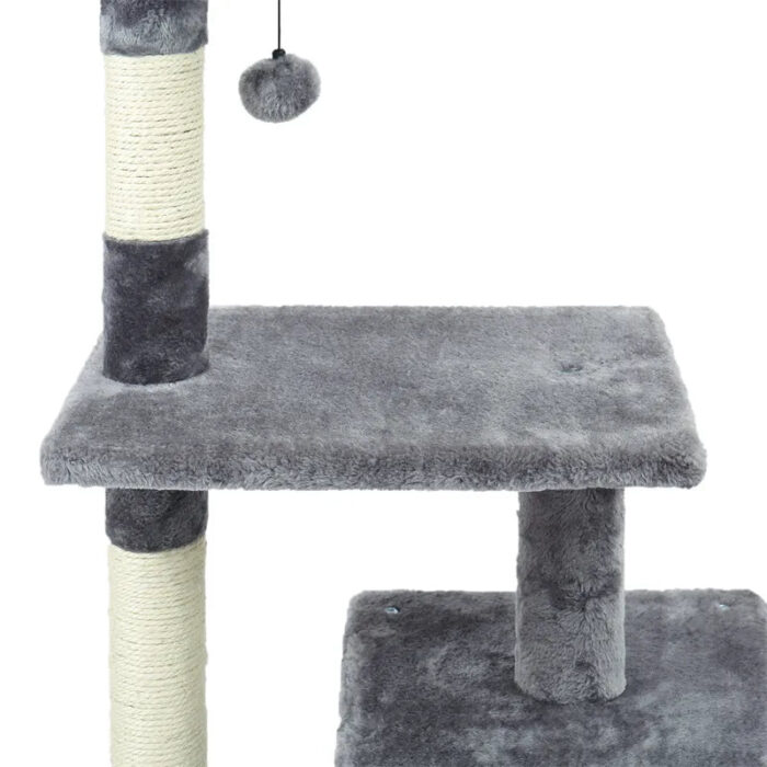 Katzenkratzbaum mit Kratzfläche für Wohnungskatzen zum Klettern, Spielen und Krallenwetzen-9