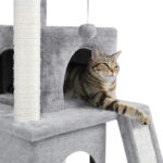 Katzenkratzbaum mit mehreren Ebenen, Spielzeug und Kratzfläche für Wohnungskatzen-12