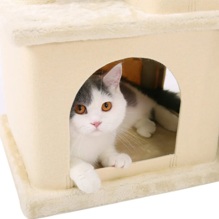 Katzenkratzbaum mit mehreren Ebenen, Spielzeug und Kratzfläche für Wohnungskatzen-9
