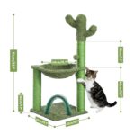 Katzenkratzbaum mit Sisalstamm und robustem Plüschbezug für spielende Katzen und Kätzchen-3