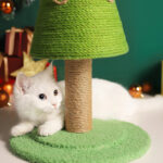 Katzenkratzbaum Weihnachtsbaum Stil mit Kratzfläche für Katzen zum Spielen und Klettern-2