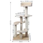 Kratzbaum 100cm Katzenmöbel Kletterbaum Spielplatz für Katzen mit Schlafplatz-3
