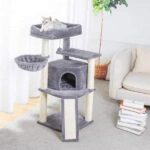 Kratzbaum für 2 Katzen Mehrstöckiger Katzenbaum mit Kratzsäulen und Liegeflächen-3