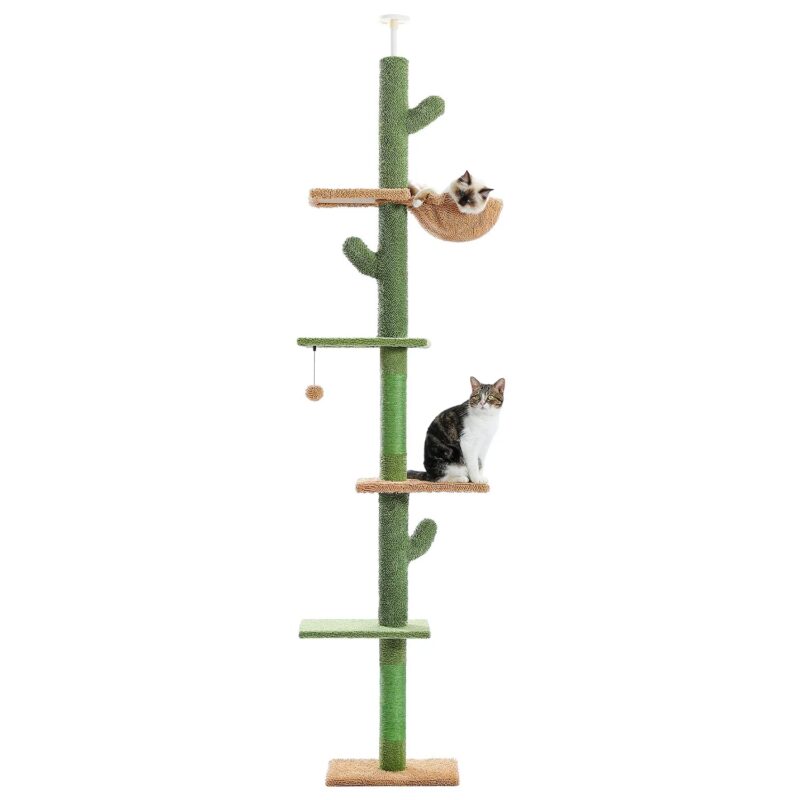 Kratzbaum Kaktusdesign Kletterbaum Katzenmöbel für aktive und verspielte Katzen