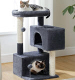 Kratzbaum mit 2 Höhlen - Robuste Katzenkletterstruktur für verspielte Katzen-3