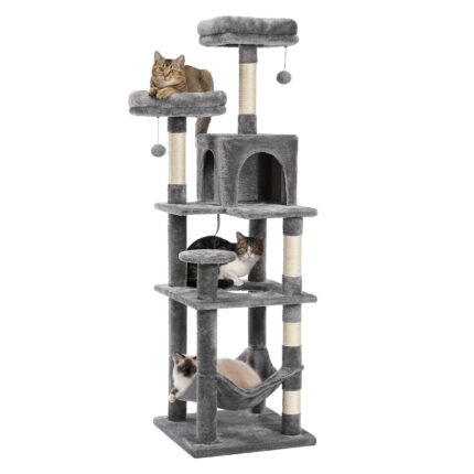 Robuster Katzenkratzbaum 150cm für glückliche Katzen und viel Spaß