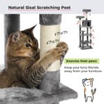 Robuster Katzenkratzbaum 150cm für glückliche Katzen und viel Spaß-6