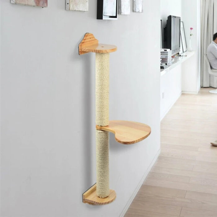 Wand Katzenkratzbaum mit Sisal Kratzfläche – Klettern und Spielen für Katzen-4