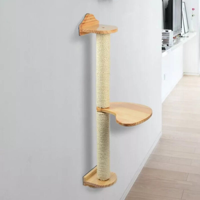 Wand Katzenkratzbaum mit Sisal Kratzfläche – Klettern und Spielen für Katzen