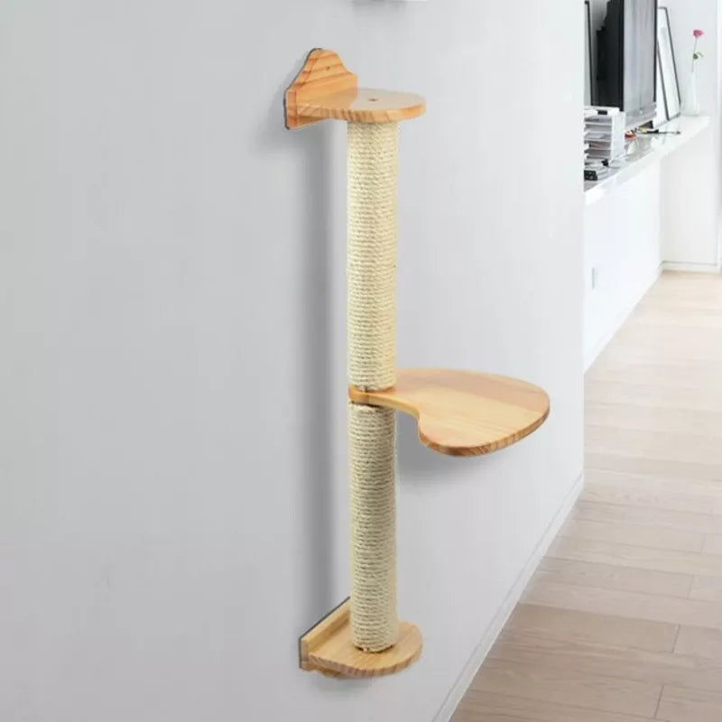 Wand Katzenkratzbaum mit Sisal Kratzfläche – Klettern und Spielen für Katzen